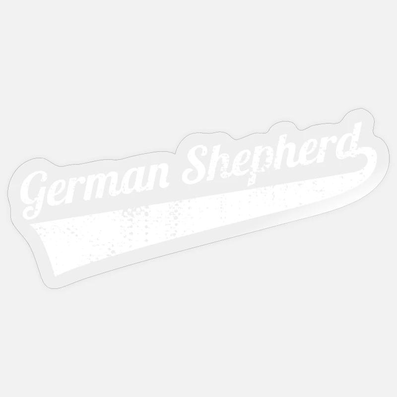 German Shepherd - Sticker Größe S (10 x 10 cm) - Transparent glänzend