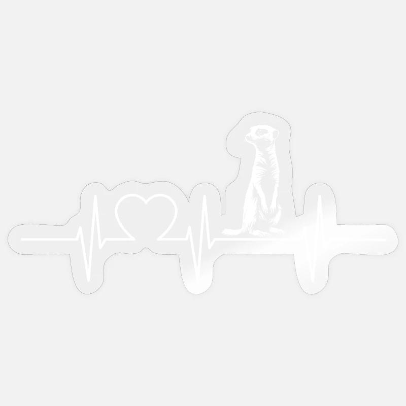 Meerkat Erdmännchen - Sticker Größe S (10 x 10 cm) - Transparent glänzend