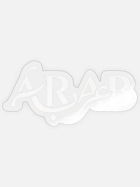 Arabeske Schriftmotiv - Sticker Größe S (10 x 10 cm) - Transparent glänzend