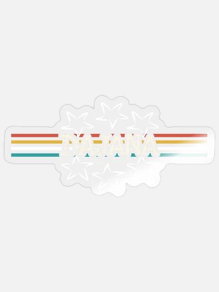 Dajana als Vorname - Sticker Größe S (10 x 10 cm) - Transparent glänzend