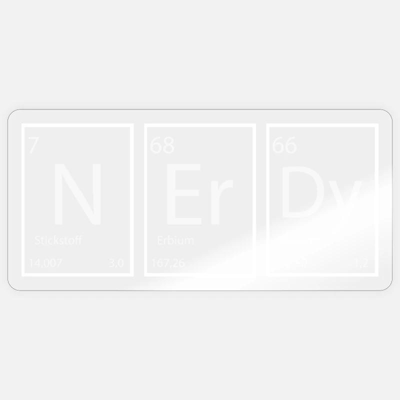 Nerdy Nerd proverbes Éléments - Sticker taille S (10 x 10 cm) - brillant transparent