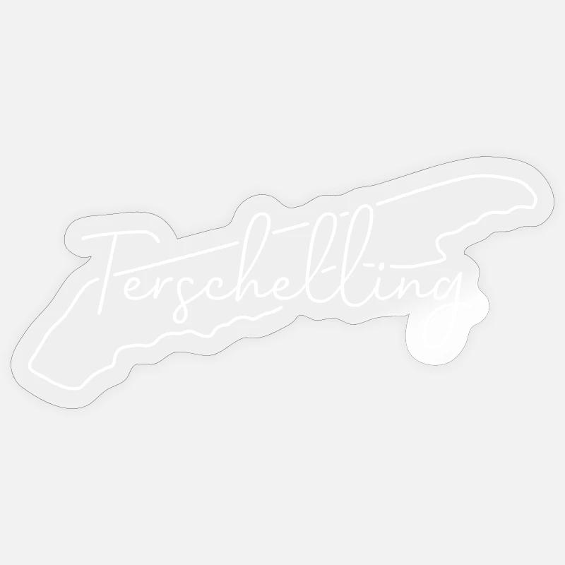 Terschelling | Map Line-Art Minimalism - Sticker size S (10 x 10 cm) - transparent glossy