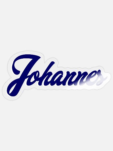 Name Johannes Personalisierung - Sticker Größe S (10 x 10 cm) - Transparent glänzend