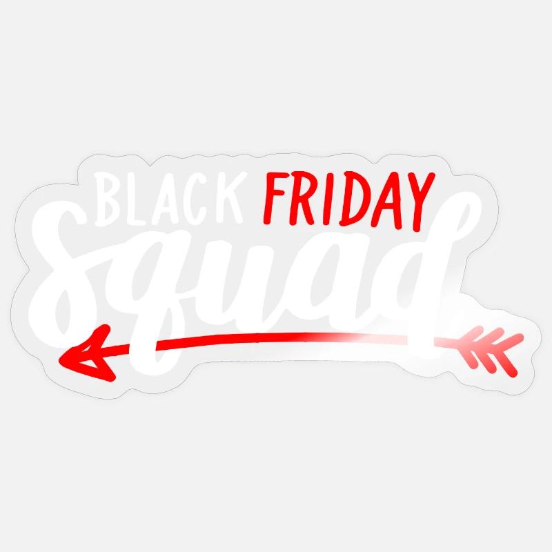 Black Friday Squad Tee - Sticker size S (10 x 10 cm) - transparent glossy