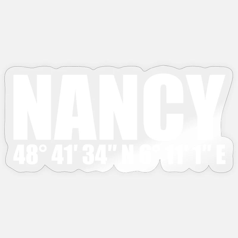 Nancy Coordinates Sticker size S (10 x 10 cm)