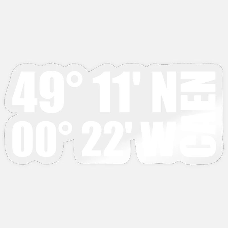 Caen Coordinates Sticker size S (10 x 10 cm)