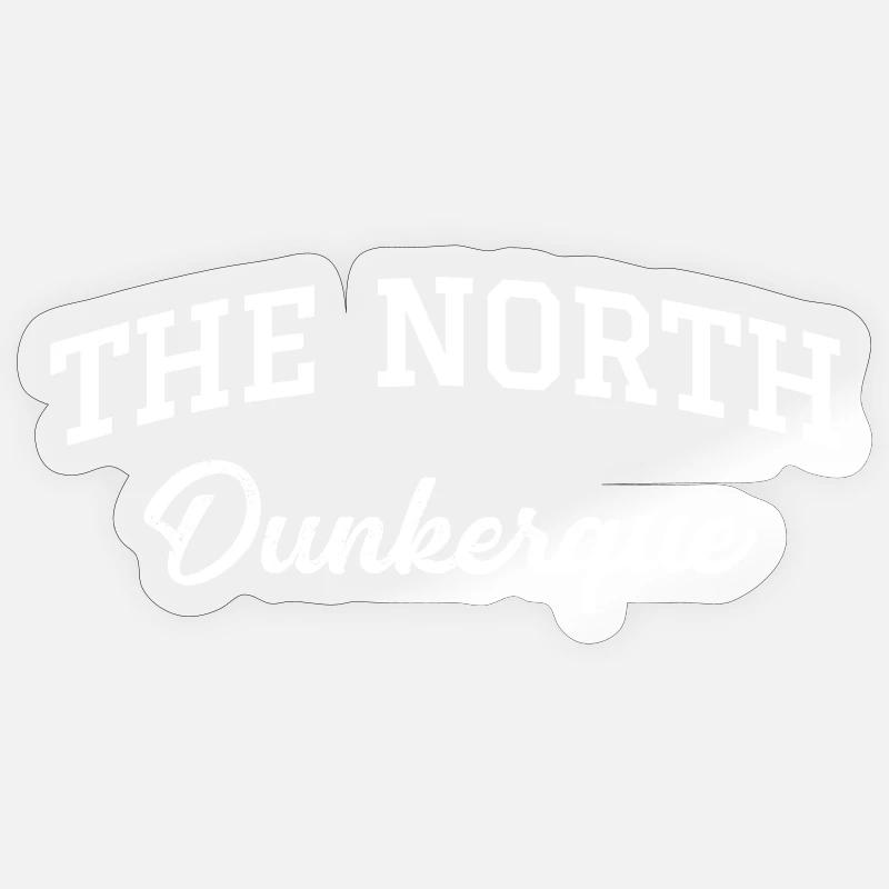 THE NORTH Dunkerque - Sticker taille S (10 x 10 cm) - brillant transparent
