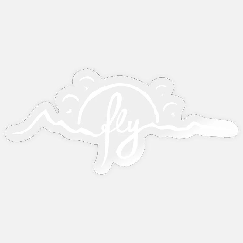 fly Alps Vektor - Sticker Größe S (10 x 10 cm) - Transparent glänzend