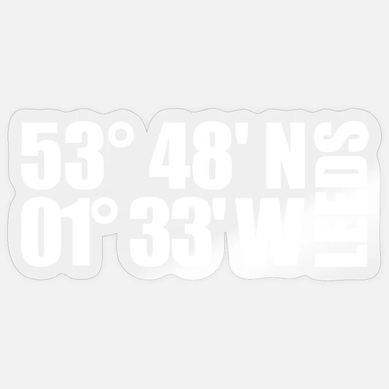 Coordonnées de Leeds Sticker taille S (10 x 10 cm)
