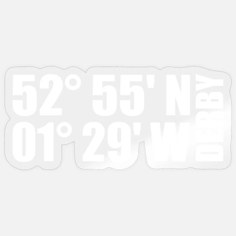 Derby Coordinates Sticker size S (10 x 10 cm)