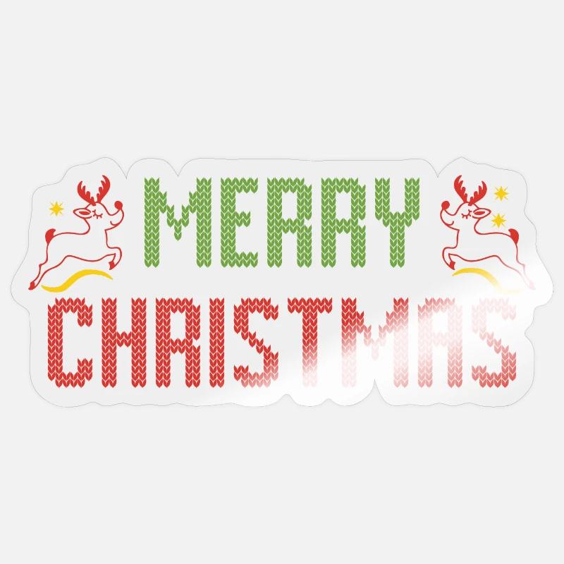 Joyeux Noël - Sticker taille S (10 x 10 cm) - brillant transparent