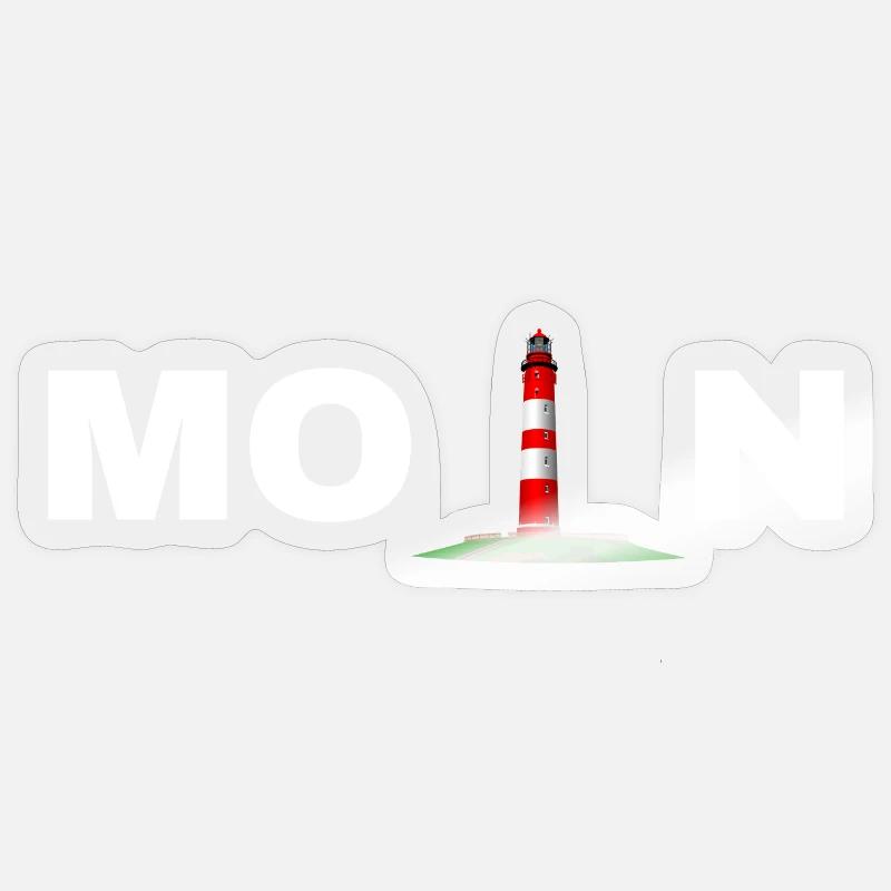 Moin - Sticker Größe S (10 x 10 cm) - Transparent glänzend