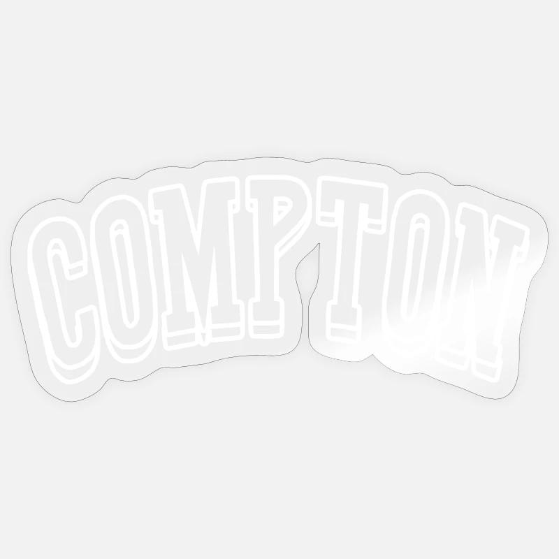 compton shirt - Sticker Größe S (10 x 10 cm) - Transparent glänzend
