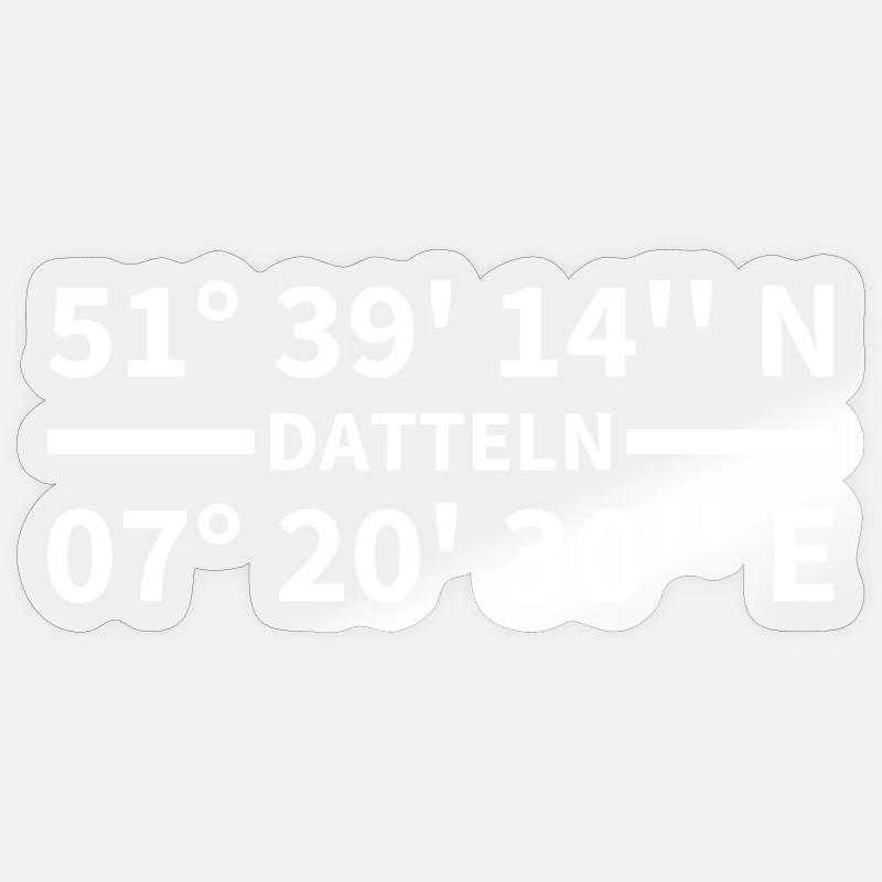 Coordonnées des dates - Sticker taille S (10 x 10 cm) - brillant transparent