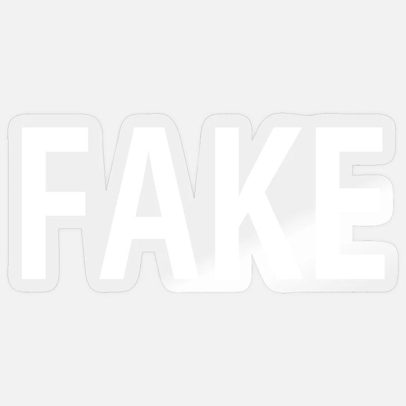 Faux - Sticker taille S (10 x 10 cm) - brillant transparent