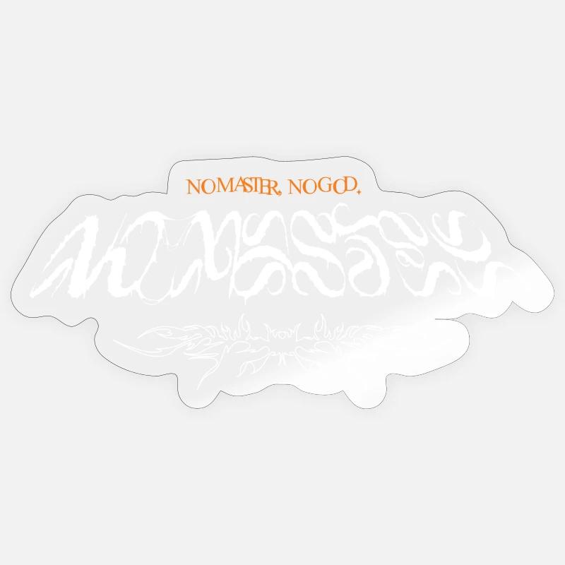 No God No Master Sticker size S (10 x 10 cm)