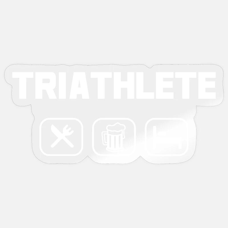 Triathlet - Sticker Größe S (10 x 10 cm) - Transparent glänzend