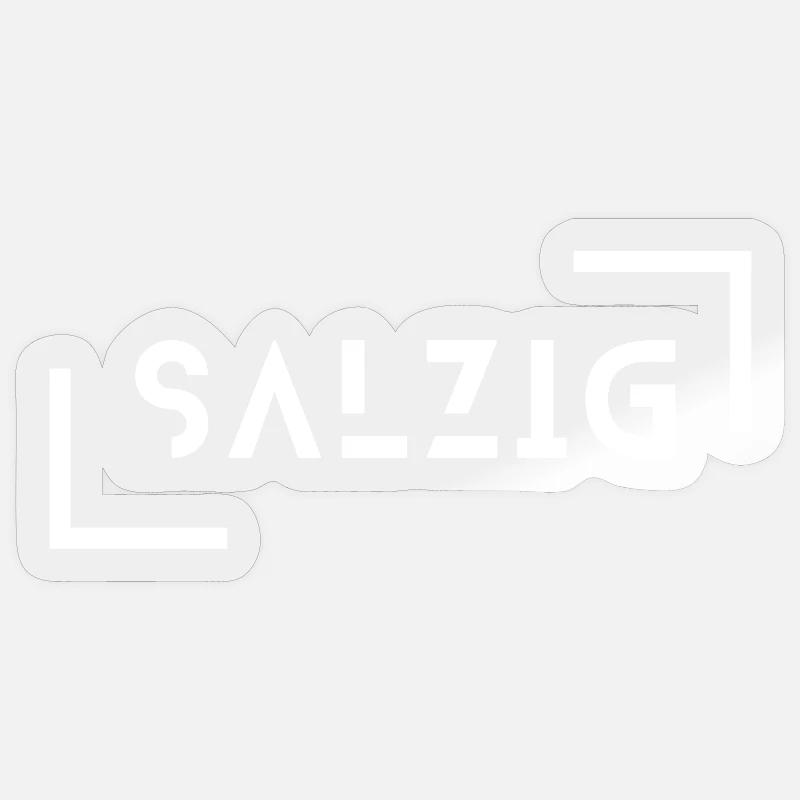 salzig - Sticker Größe S (10 x 10 cm) - Transparent glänzend