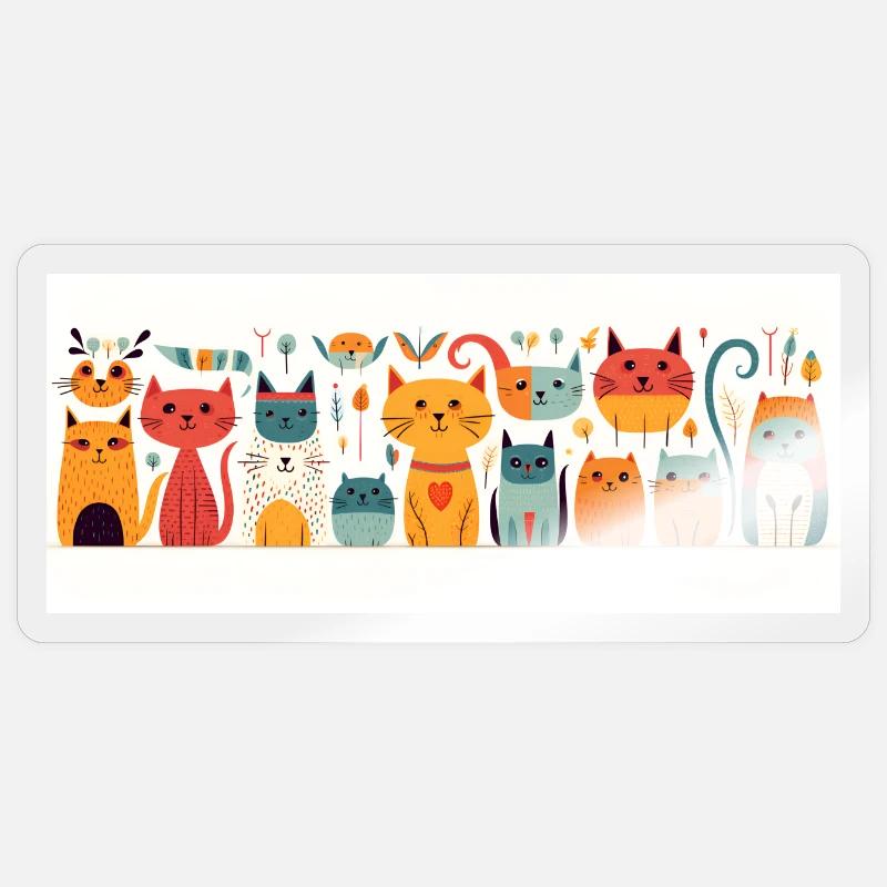 Original Katzen - Sticker Größe S (10 x 10 cm) - Transparent glänzend