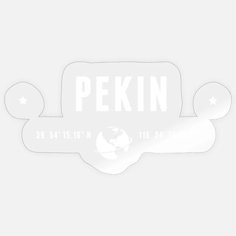 Beijing Stylized Geographical Coordinates Sticker size S (10 x 10 cm)