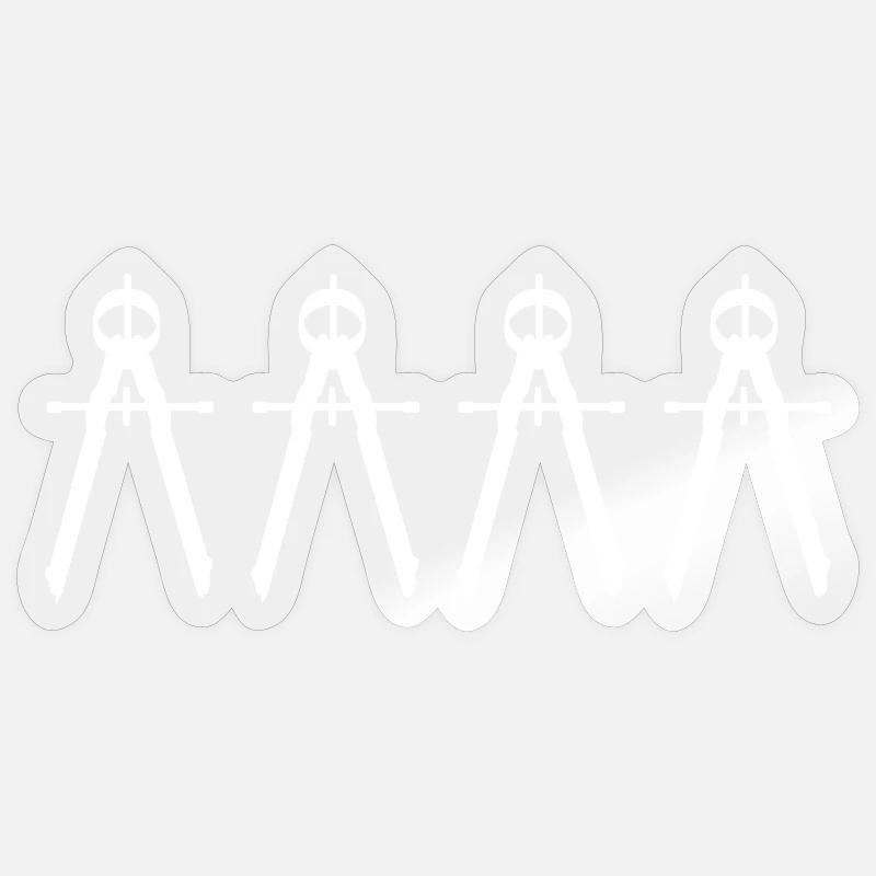 Architect Circle - Sticker size S (10 x 10 cm) - transparent glossy