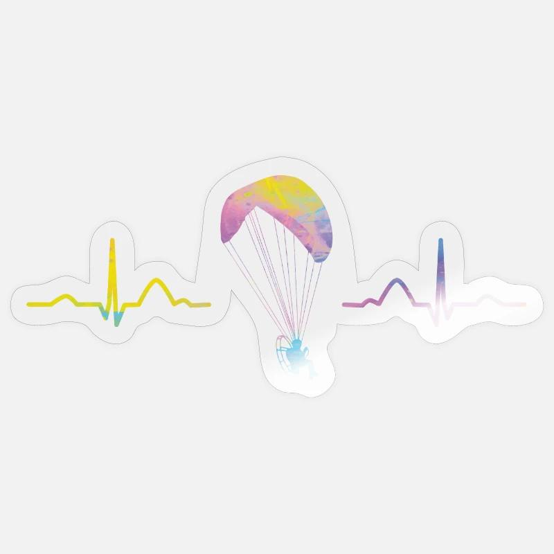 Motorisiertes Gleitschirmfliegen Ppg Paramotoring Sticker Größe S (10 x 10 cm)