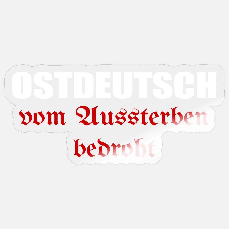 Les Allemands de l’Est menacés d’extinction - Sticker taille S (10 x 10 cm) - brillant transparent
