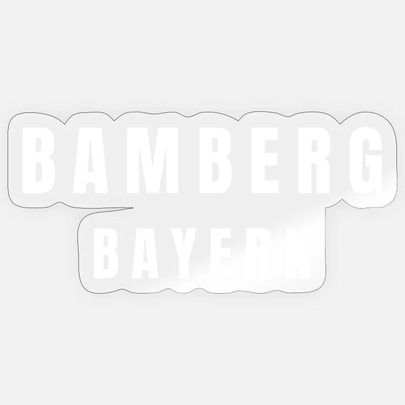Bamberg, Bavière - Sticker taille S (10 x 10 cm) - brillant transparent