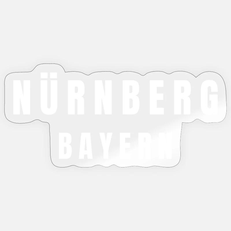 Nuremberg, Bavière - Sticker taille S (10 x 10 cm) - brillant transparent