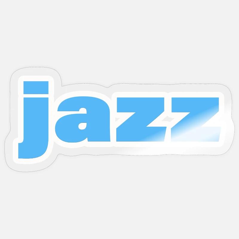 JAZZ - Sticker Größe S (10 x 10 cm) - Transparent glänzend