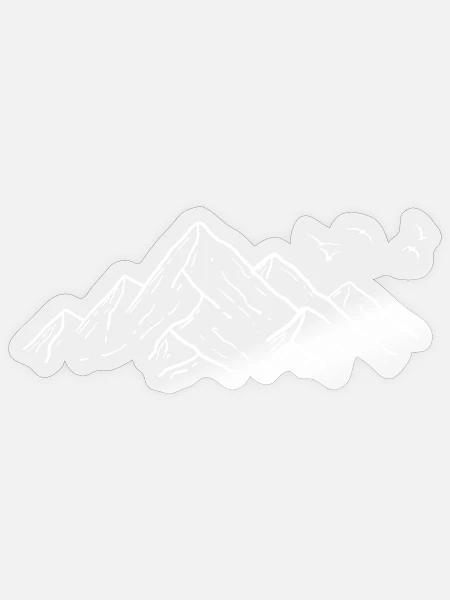 Call of the Wild minimalistische Illustration - Sticker Größe S (10 x 10 cm) - Transparent glänzend