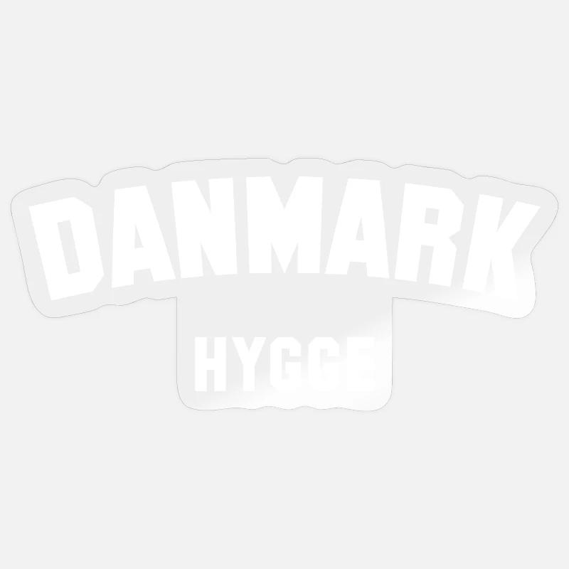 HYGGE Danmark Dänemark - Sticker størrelse S (10 x 10 cm) - gennemsigtig blank