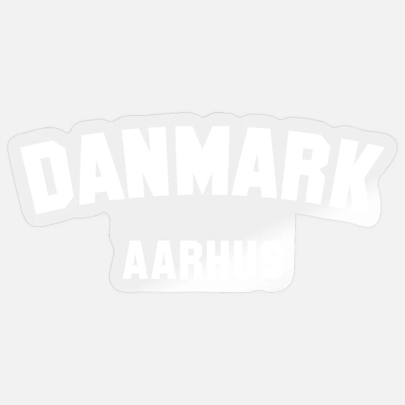 AARHUS Denmark Dänemark - Sticker size S (10 x 10 cm) - transparent glossy