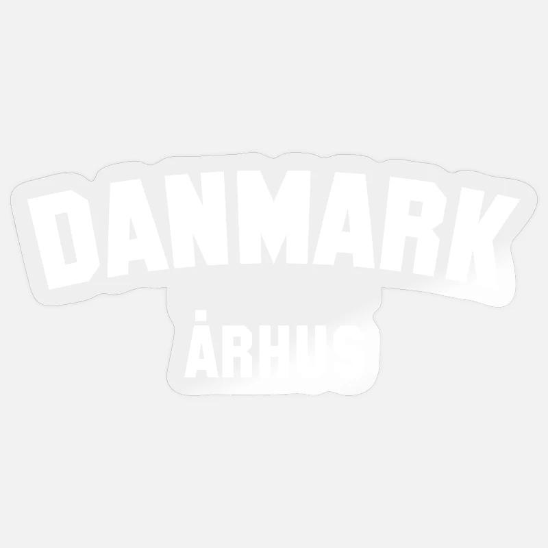ARHUS Danmark Dänemark - Sticker Größe S (10 x 10 cm) - Transparent glänzend