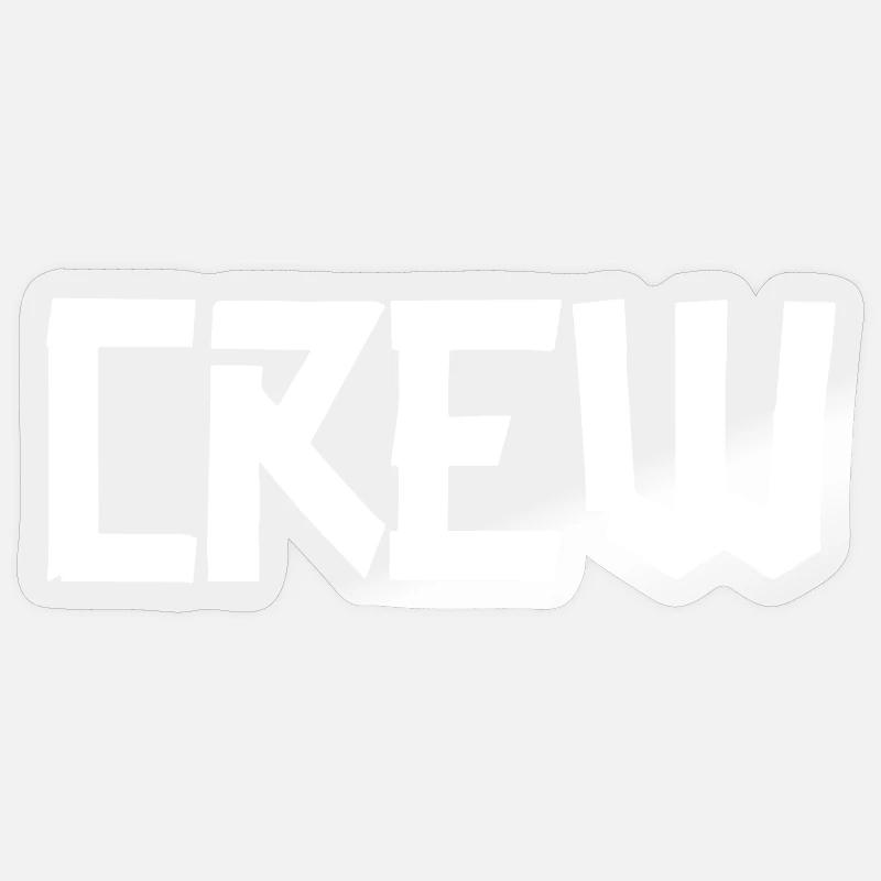 Crew Gaffer Small print White Sticker size S (10 x 10 cm)