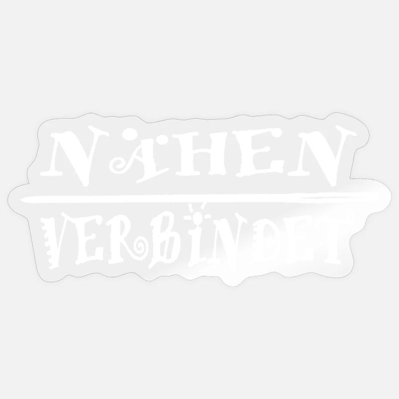 Idée cadeau couture connects - Sticker taille S (10 x 10 cm) - brillant transparent