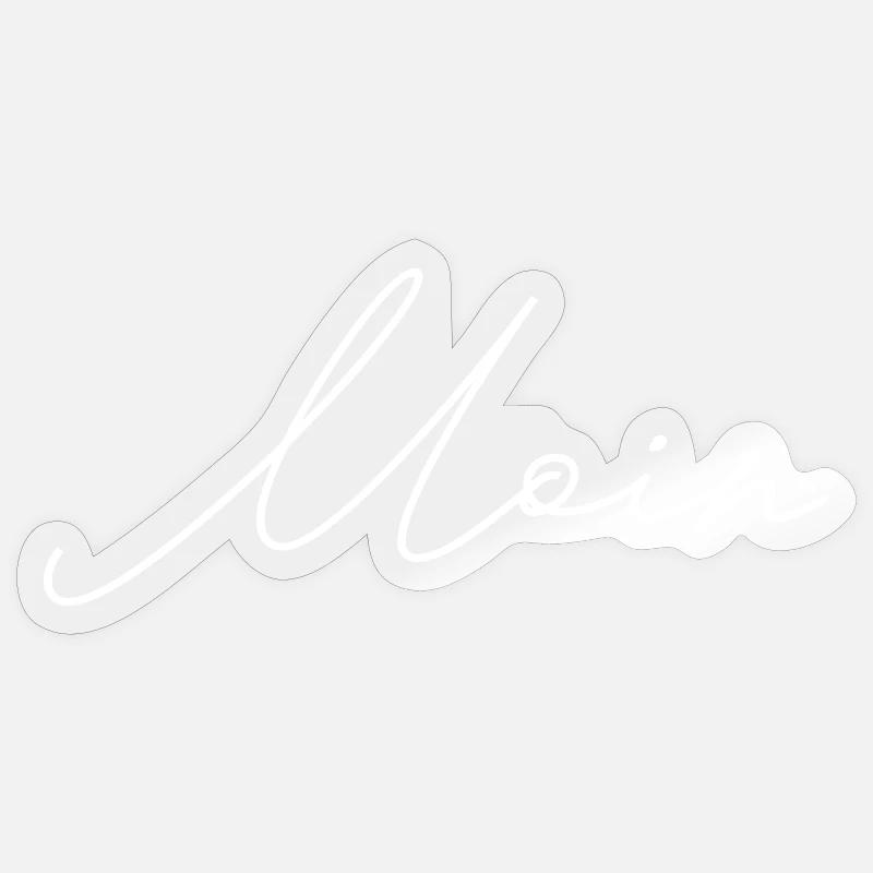 Moin – white side Sticker size S (10 x 10 cm)