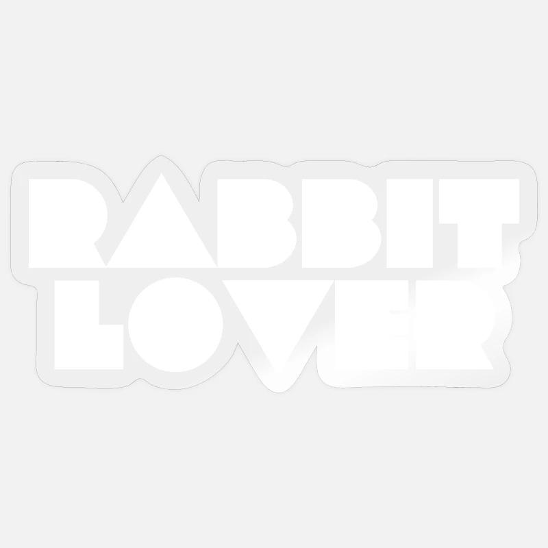 rabbit lover - Sticker size S (10 x 10 cm) - transparent glossy