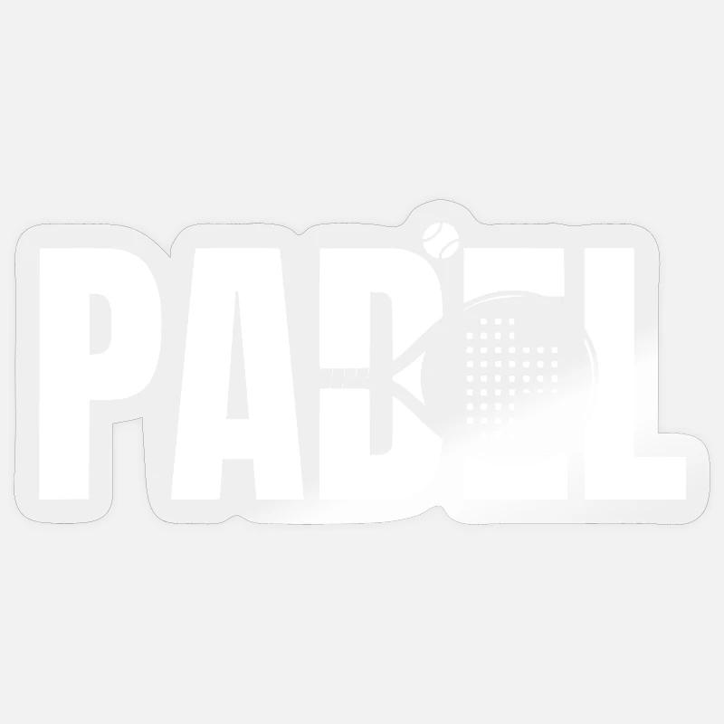 Padel - Sticker Größe S (10 x 10 cm) - Transparent glänzend