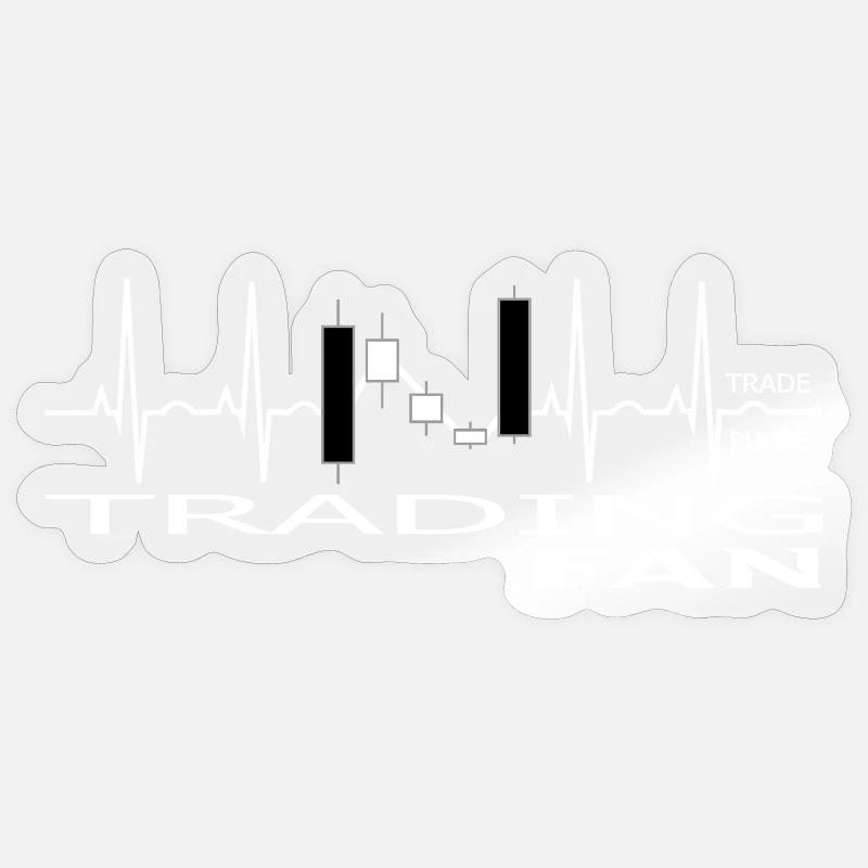 Pulse Trading Chart Design - Sticker Größe S (10 x 10 cm) - Transparent glänzend