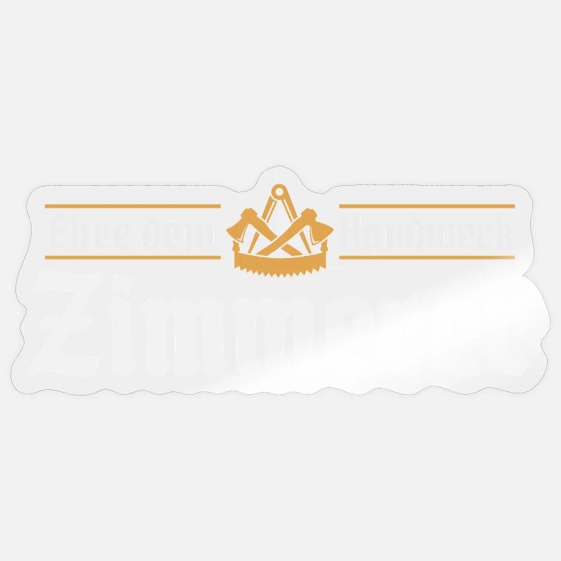 Insigne de la guilde des charpentiers - Sticker taille S (10 x 10 cm) - brillant transparent