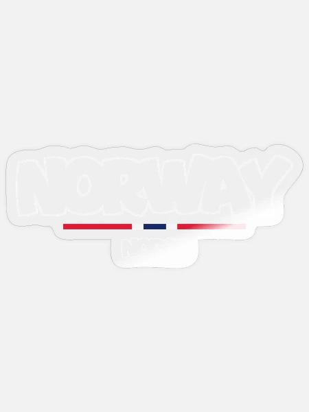 Norway - Norge - Norwegen - Flagge - Skandinavien - Sticker Größe S (10 x 10 cm) - Transparent glänzend
