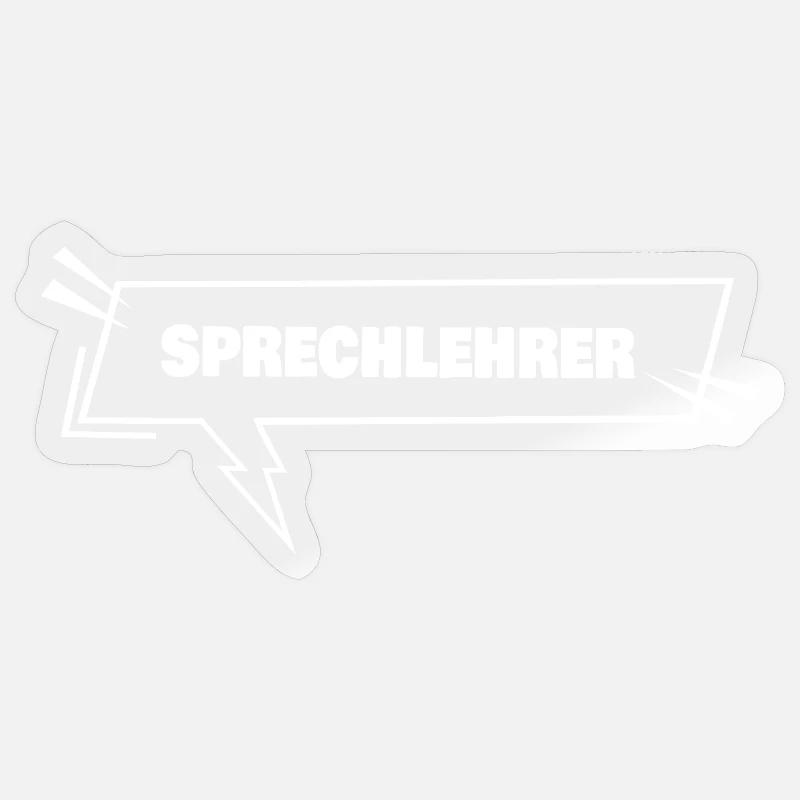 Gift for speech teachers - Sticker size S (10 x 10 cm) - transparent glossy