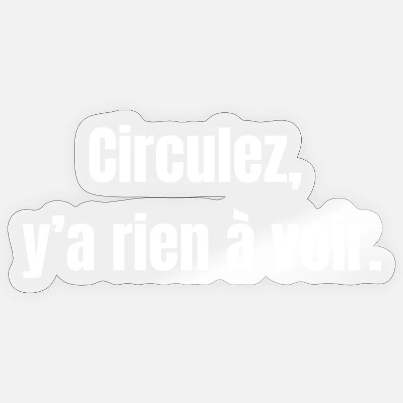 Circulate Nothing to See Typography Sticker size S (10 x 10 cm)