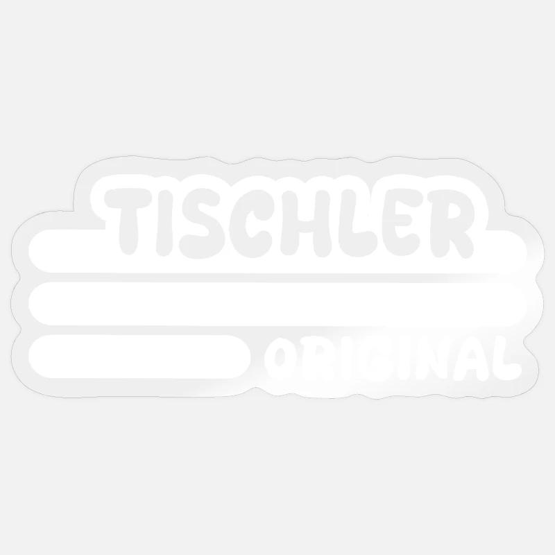 Profession : Charpentier - Sticker taille S (10 x 10 cm) - brillant transparent
