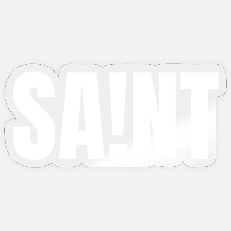 Saint - Sticker taille S (10 x 10 cm) - brillant transparent