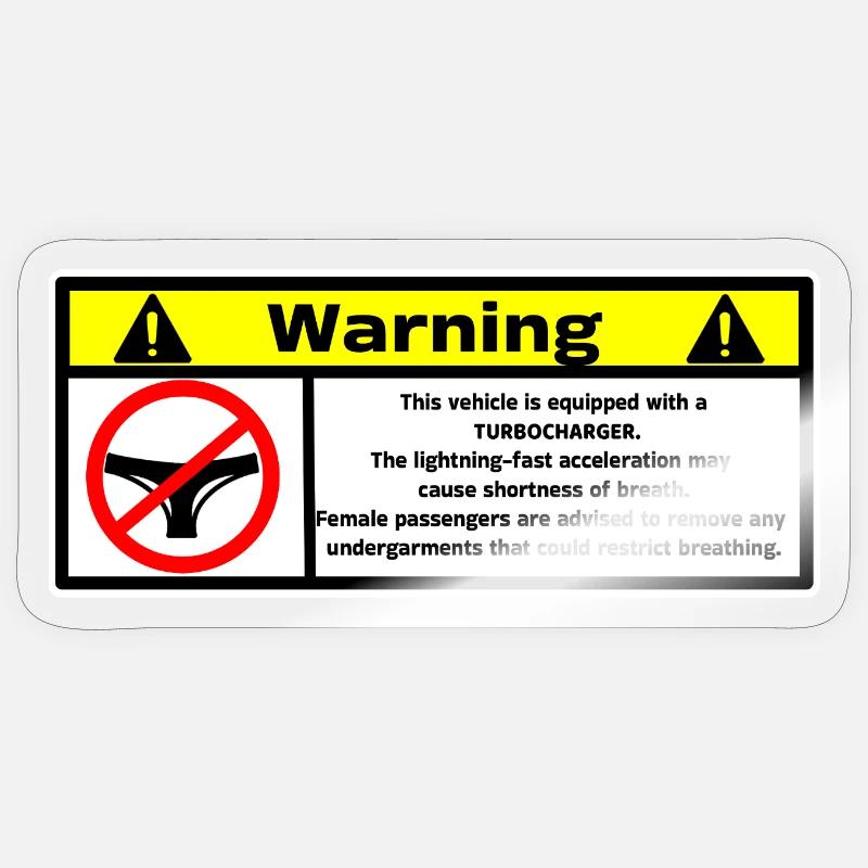 Warning Sticker taille S (10 x 10 cm)