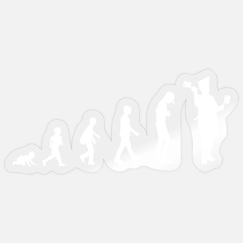 Evolution vom Baby zum Metzger / Beruf Sticker Größe S (10 x 10 cm)