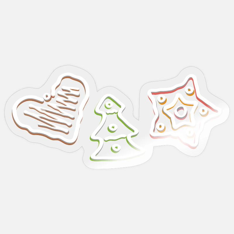 Pfefferkuchen - Sticker Größe S (10 x 10 cm) - Transparent glänzend