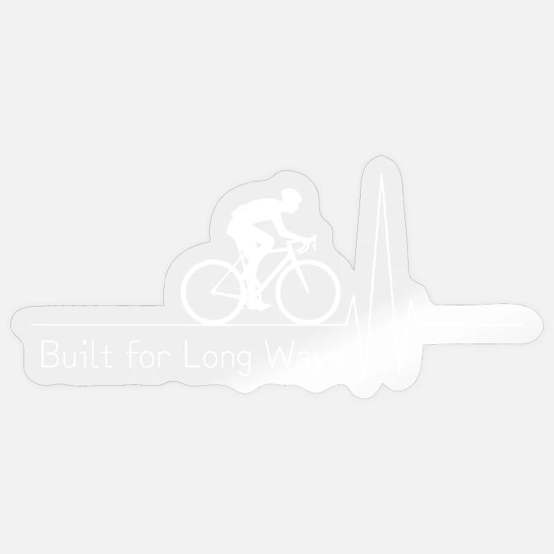 Construit pour les longues distances - Sticker taille S (10 x 10 cm) - brillant transparent